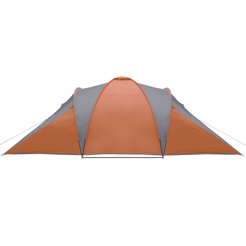Campingzelt 6 Personen Grau & Orange 576x238x193 cm 185T Taft