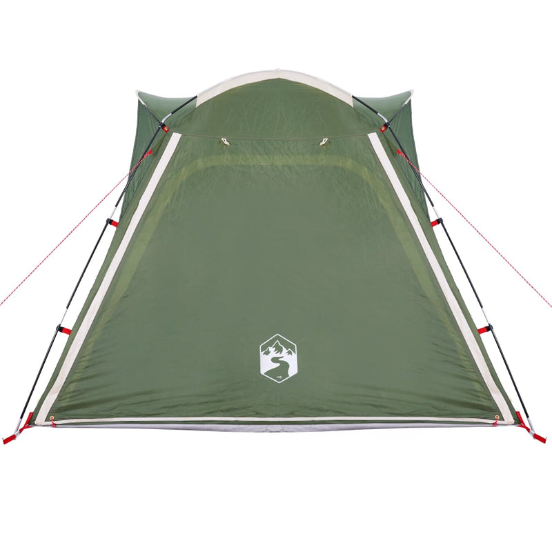 Campingzelt 4 Personen Grün 240x221x160 cm 185T Taft