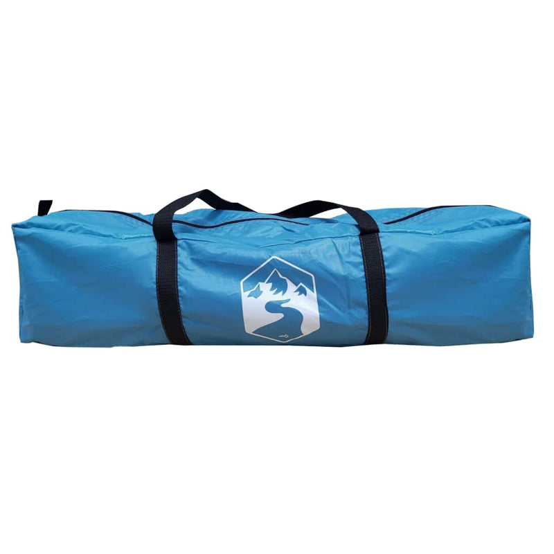 Campingzelt 4 Personen Blau 367x367x259 cm 185T Taft